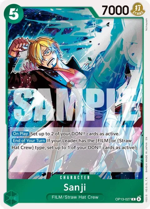 Sanji OP13-027 One Piece card from Carrying On His Will
