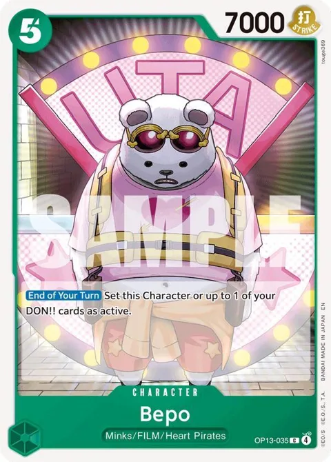 Bepo OP13-035 One Piece card from Carrying On His Will