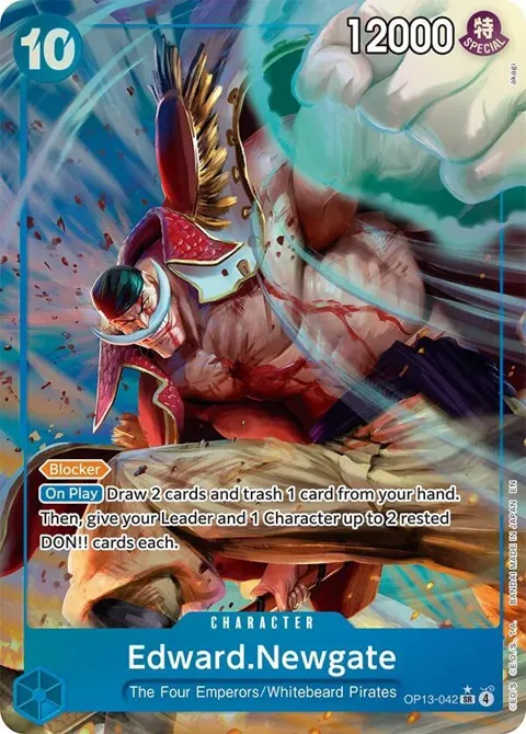 Edward.Newgate Alt Art OP13-042 One Piece card from Carrying On His Will