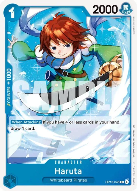 Haruta OP13-045 One Piece card from Carrying On His Will