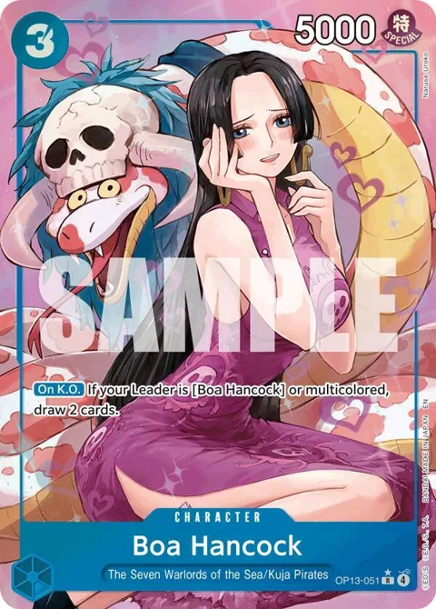 Boa Hancock Alt Art OP13-051 One Piece card from Carrying On His Will