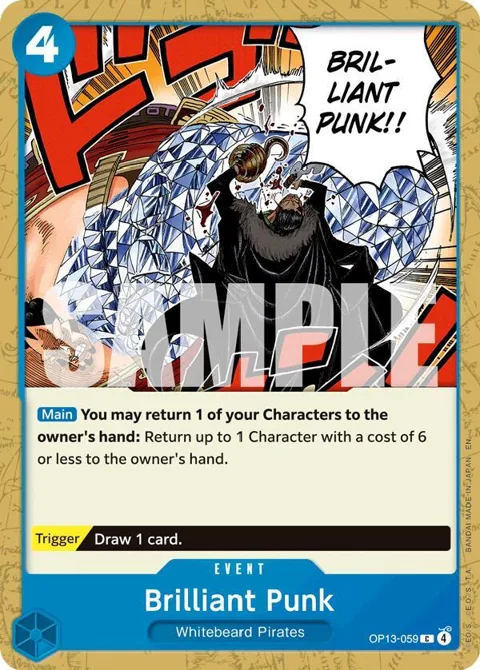 Brilliant Punk OP13-059 One Piece card from Carrying On His Will
