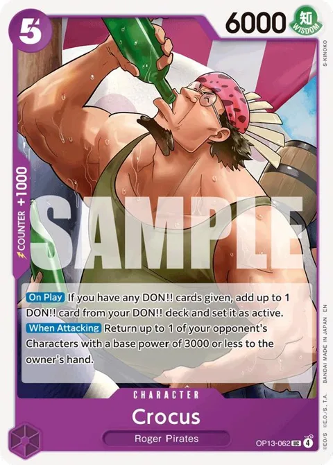Crocus OP13-062 One Piece card from Carrying On His Will