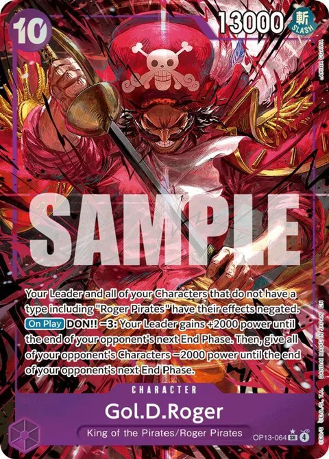 Gol.D.Roger Alt Art OP13-064 One Piece card from Carrying On His Will