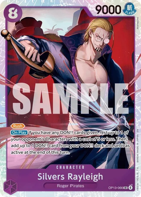 Silvers Rayleigh OP13-066 One Piece card from Carrying On His Will