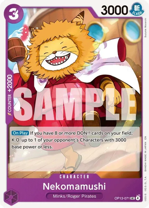 Nekomamushi OP13-071 One Piece card from Carrying On His Will