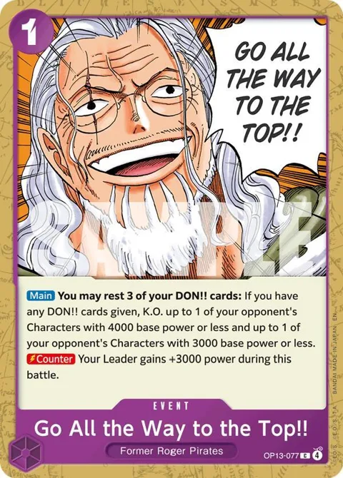 Go All the Way to the Top!! OP13-077 One Piece card from Carrying On His Will