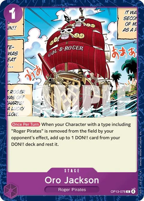 Oro Jackson OP13-078 One Piece card from Carrying On His Will