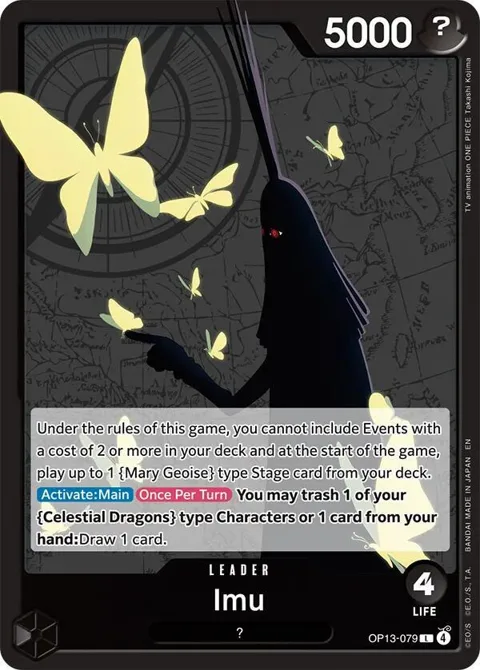 Imu OP13-079 One Piece card from Carrying On His Will