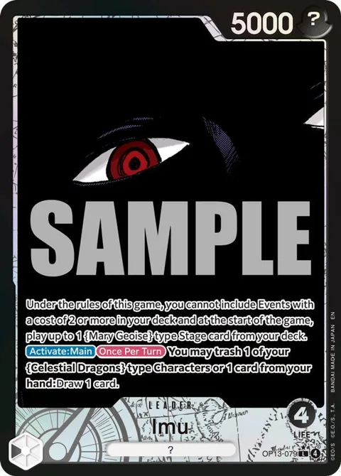 Imu Alt Art OP13-079 One Piece card from Carrying On His Will