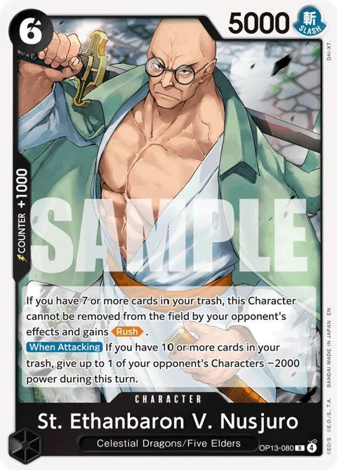 St. Ethanbaron V. Nusjuro OP13-080 One Piece card from Carrying On His Will