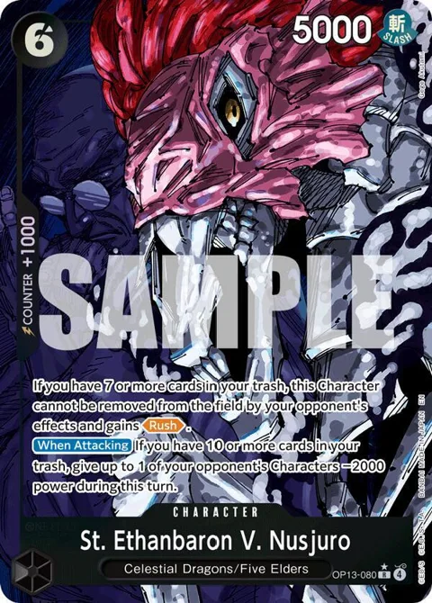 St. Ethanbaron V. Nusjuro Alt Art OP13-080 One Piece card from Carrying On His Will