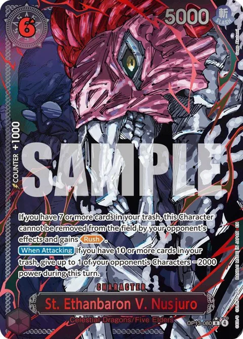 St. Ethanbaron V. Nusjuro Parallel Art OP13-080 One Piece card from Carrying On His Will