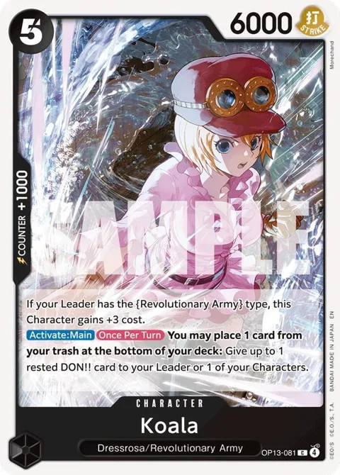 Koala OP13-081 One Piece card from Carrying On His Will