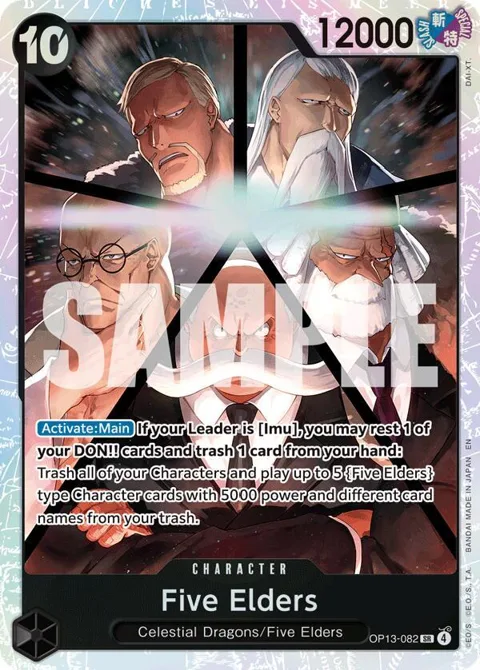 Five Elders OP13-082 One Piece card from Carrying On His Will