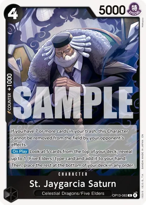 St. Jaygarcia Saturn OP13-083 One Piece card from Carrying On His Will