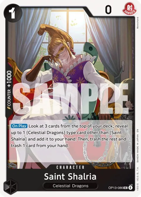 Saint Shalria OP13-086 One Piece card from Carrying On His Will
