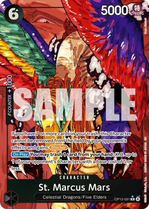 St. Marcus Mars Alt Art OP13-091 One Piece card from Carrying On His Will