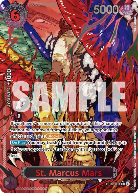 St. Marcus Mars Parallel Art OP13-091 One Piece card from Carrying On His Will