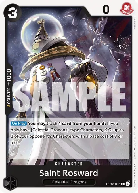 Saint Rosward OP13-095 One Piece card from Carrying On His Will