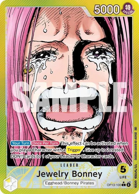 Jewelry Bonney Alt Art OP13-100 One Piece card from Carrying On His Will