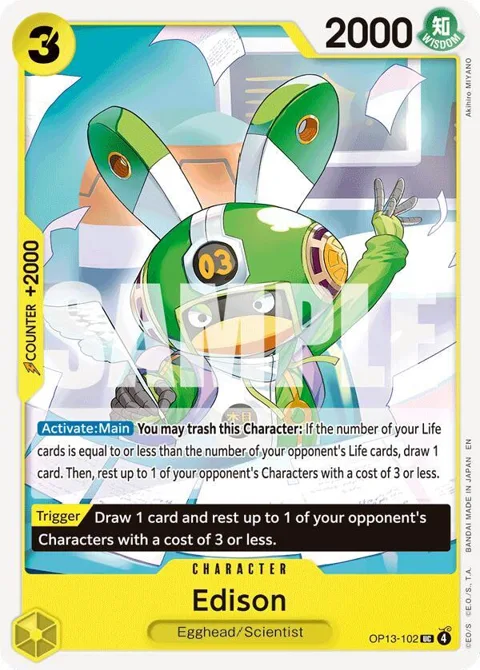 Edison OP13-102 One Piece card from Carrying On His Will