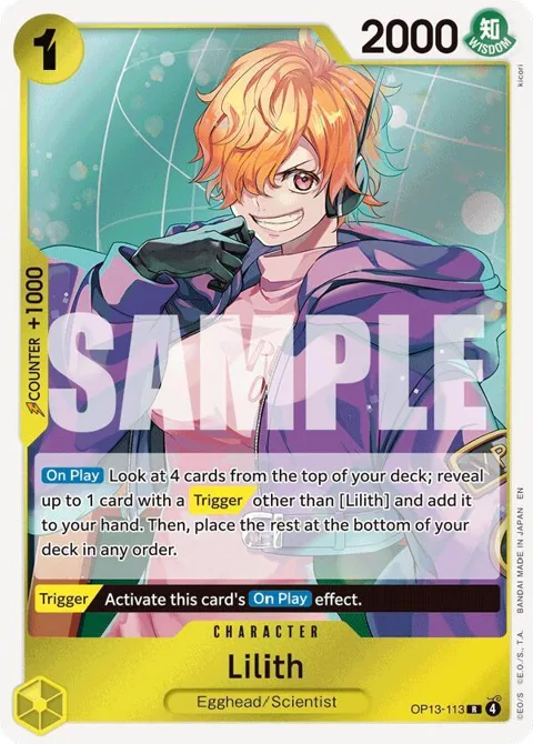 Lilith OP13-113 One Piece card from Carrying On His Will