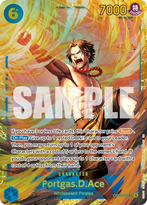 Portgas.D.Ace OP13-119 One Piece card from Carrying On His Will