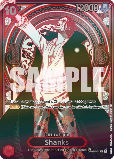 Shanks SP Silver OP09-004 One Piece card from Carrying On His Will