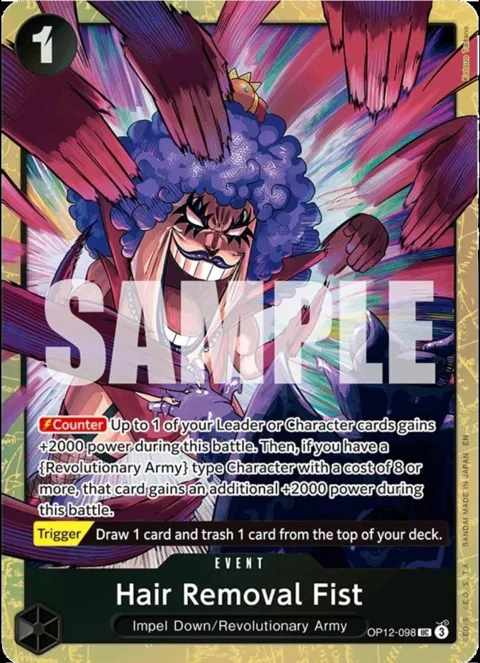 Hair Removal Fist Premium Card Collection -Best Selection Vol. 5- OP12-098 One Piece card from One Piece Promotion Cards