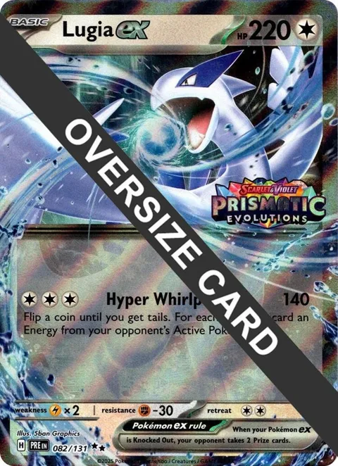 Lugia ex Prismatic Evolutions Stamped #082/131 Holofoil Pokémon card from Jumbo Cards
