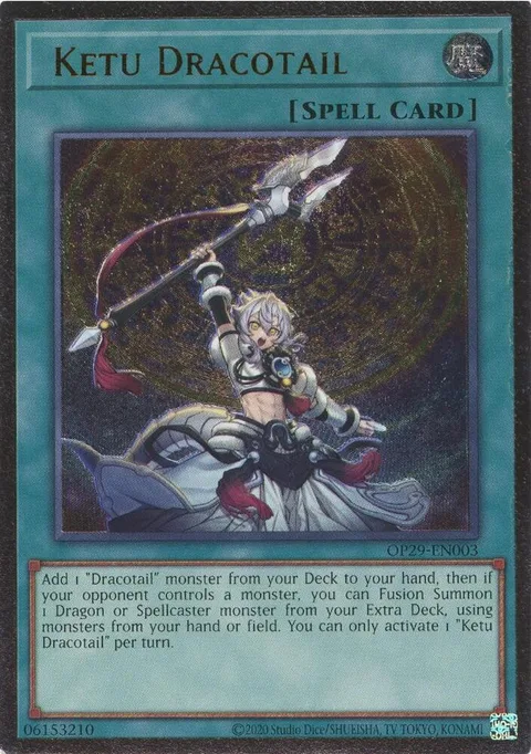 Ketu Dracotail OP29-EN003 Yu-Gi-Oh card from OTS Tournament Pack 29
