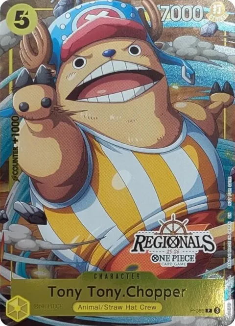 Tony Tony.Chopper CS 25-26 Regionals Textured Chase Promo P-089 One Piece card from One Piece Promotion Cards