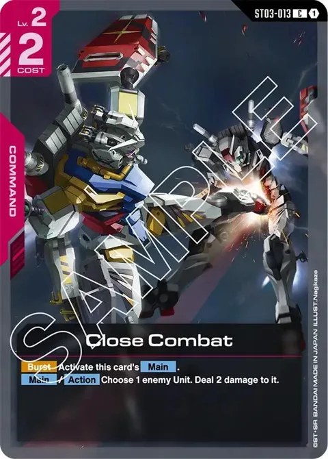 Close Combat ST03-013 ST06 Gundam card from Starter Deck 06: Clan Unity