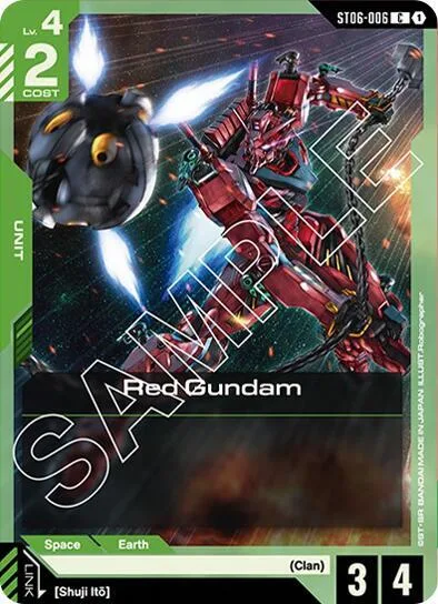 Red Gundam C ST06-006 Gundam card from Starter Deck 06: Clan Unity