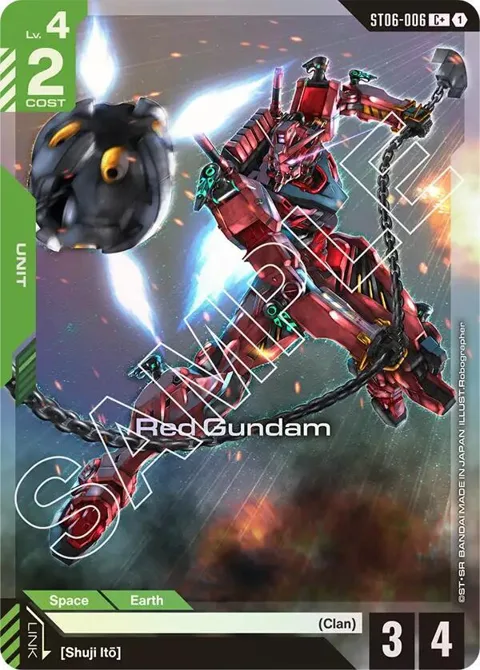 Red Gundam C+ ST06-006 Gundam card from Starter Deck 06: Clan Unity
