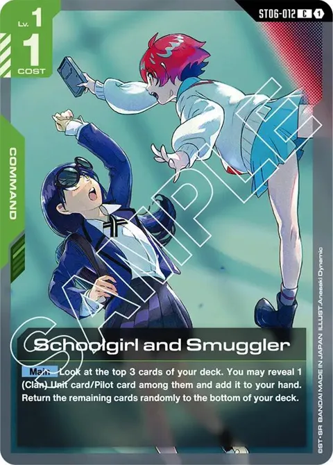 Schoolgirl and Smuggler ST06-012 Gundam card from Starter Deck 06: Clan Unity