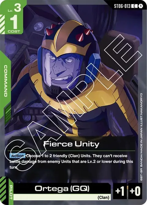 Fierce Unity ST06-013 Gundam card from Starter Deck 06: Clan Unity