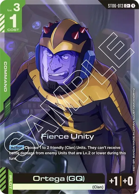 Fierce Unity C+ ST06-013 Gundam card from Starter Deck 06: Clan Unity
