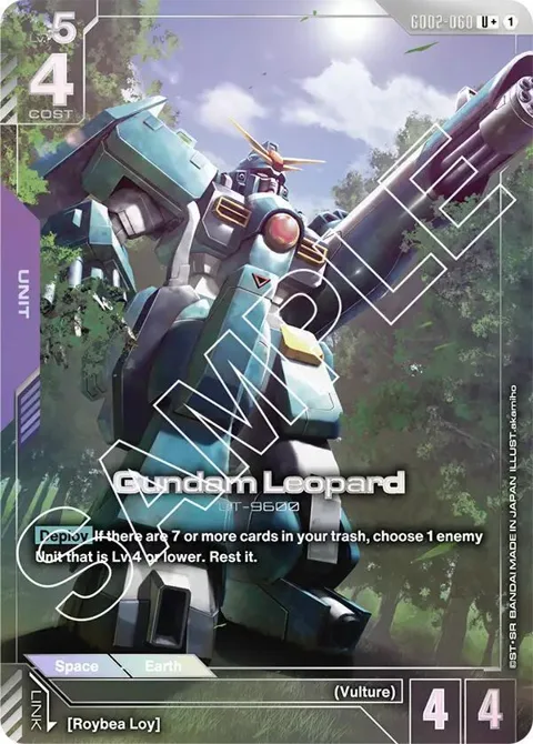 Gundam Leopard U+ GD02-060 Gundam card from Dual Impact