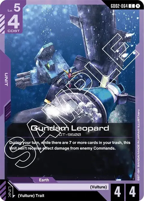 Gundam Leopard GD02-064 Gundam card from Dual Impact