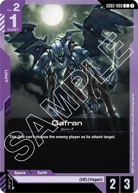 Gafran GD02-066 Gundam card from Dual Impact