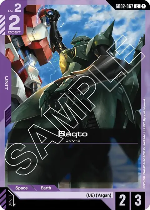 Baqto GD02-067 Gundam card from Dual Impact