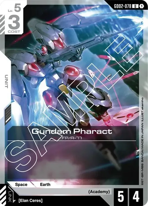 Gundam Pharact GD02-078 Gundam card from Dual Impact