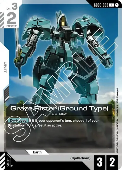 Graze Ritter Ground Type GD02-083 Gundam card from Dual Impact