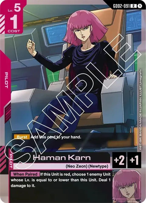Haman Karn GD02-091 Gundam card from Dual Impact
