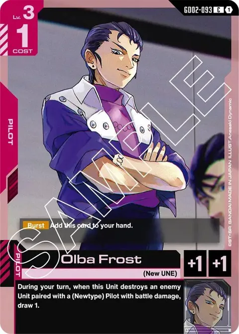 Olba Frost GD02-093 Gundam card from Dual Impact