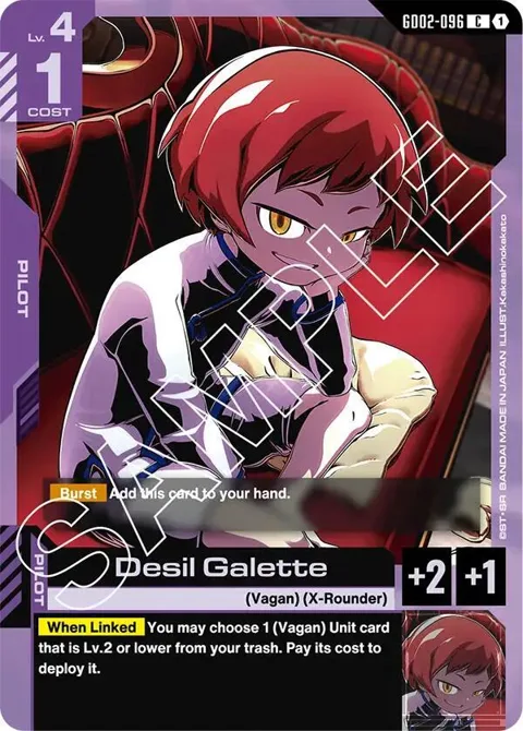 Desil Galette GD02-096 Gundam card from Dual Impact