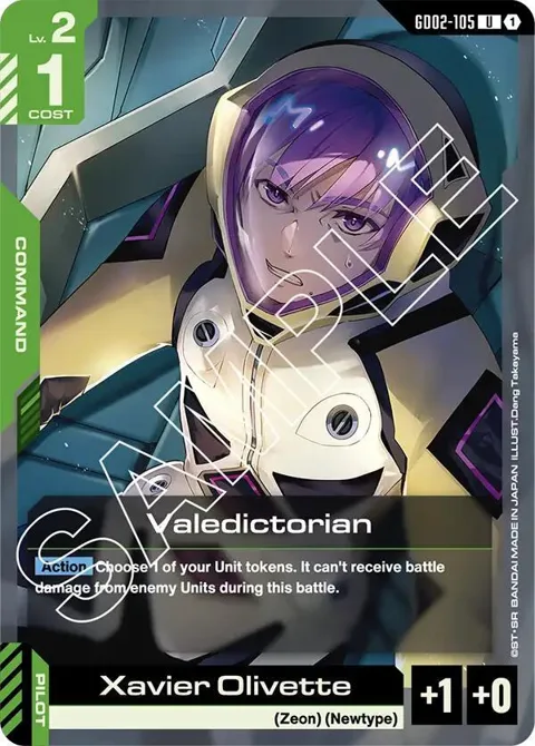 Valedictorian GD02-105 Gundam card from Dual Impact