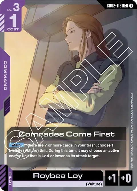 Comrades Come First GD02-116 Gundam card from Dual Impact